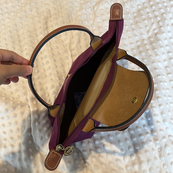 LONGCHAMP *new Le Pliage Top Handle Purple Handbag - Picture 4 of 4